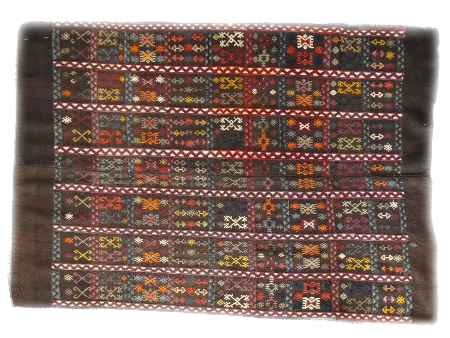 Ancien Kilim d'Anatolie MUT (dgidgim) 140x106 cm